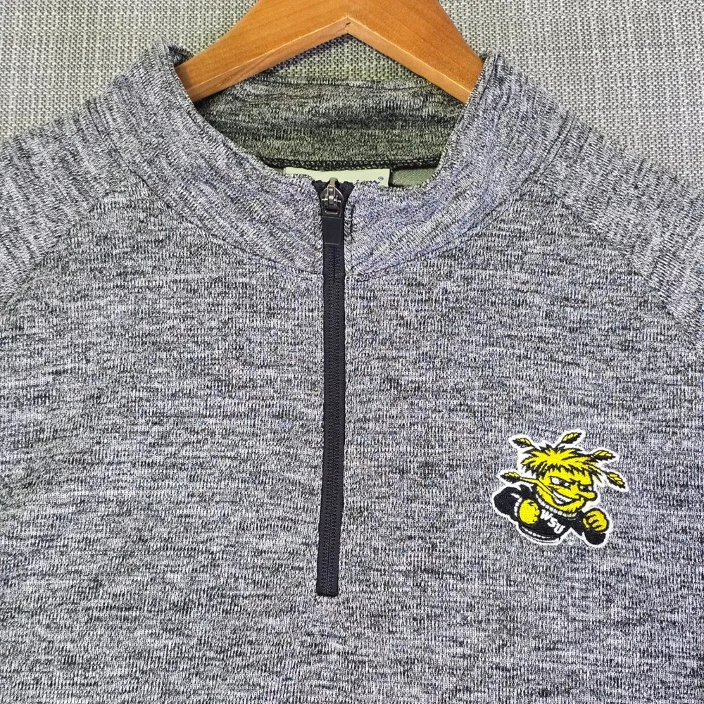 NWT Wichita State Shockers Quarter Zip Pullover Mens XL Gray Knit Champion NEW